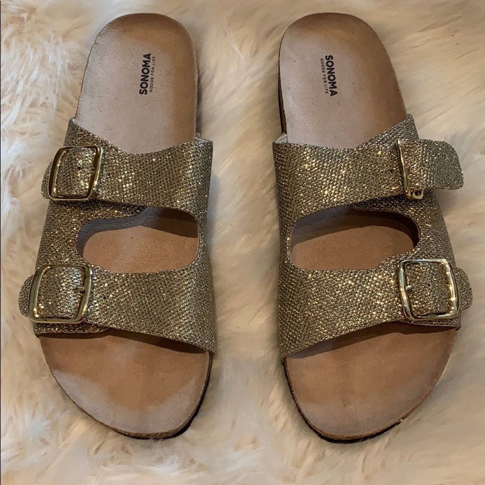 Gold looks like Birkenstock but Sonoma shoes 11
